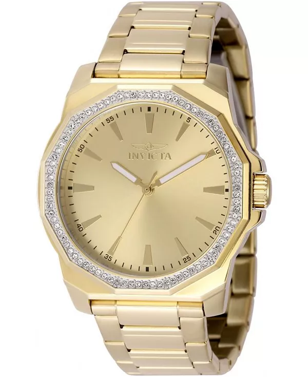 

Мужские кварцевые часы Speedway 49108 с тремя стрелками и золотым циферблатом Invicta, gold