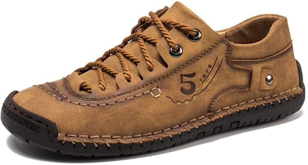 

Мужские повседневные туфли VOCECO из натуральной кожи, легкие дышащие лоферы для ходьбы на улице, слипоны кроссовки, коричневый