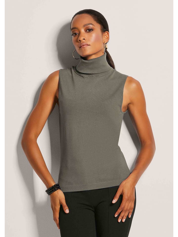 

MADELEINE Вискозный свитер без рукавов цвета хаки