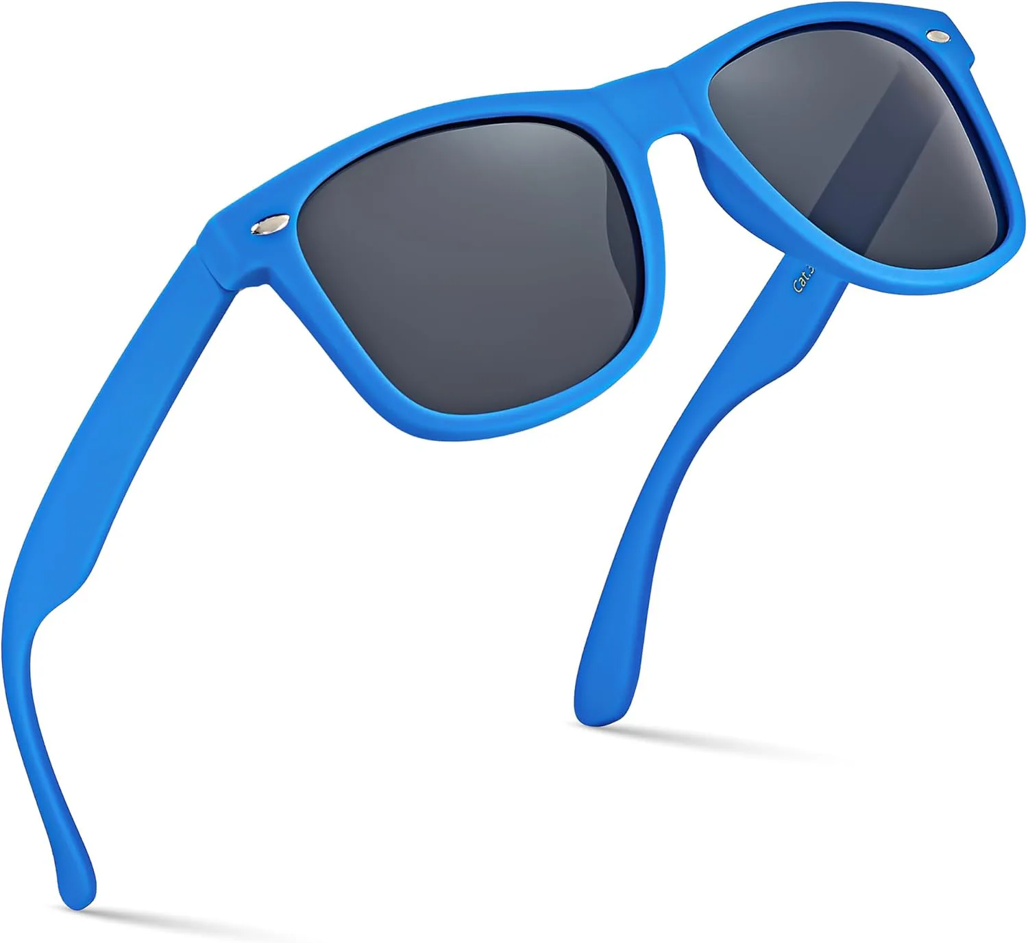 

Поляризованные солнцезащитные очки Retro Rewind для мужчин и женщин - классические солнцезащитные очки с защитой от УФ-излучения, Matte Royal Blue | Smoke