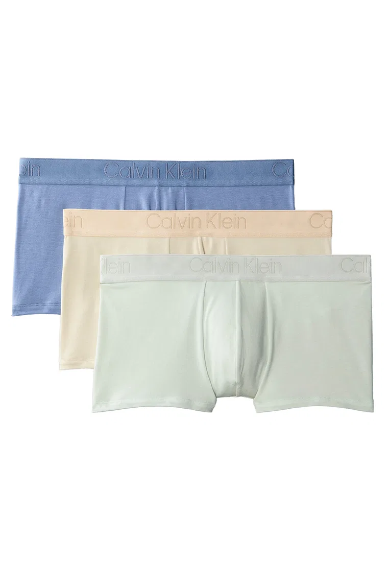 Трусы, 3 шт., Low Rise, Calvin Klein, голубой
