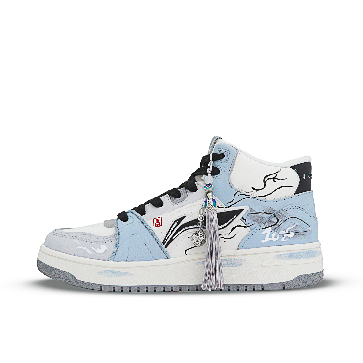 

Кроссовки Tianji HI Abrasion Resistant Balance Height Increasing Mid top для мужчин LINING, серый синий