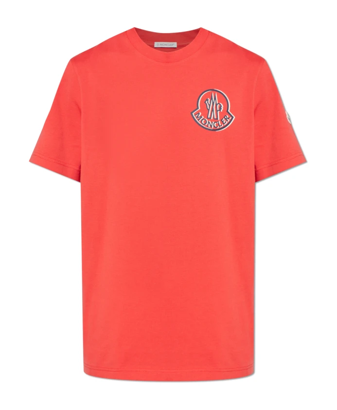 

Футболка с напечатанным логотипом Moncler, красный