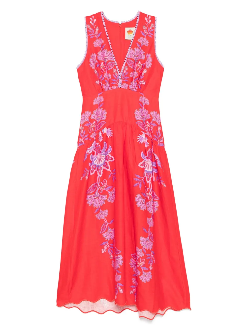 

Платье миди Porcelain Garden FARM Rio, красный