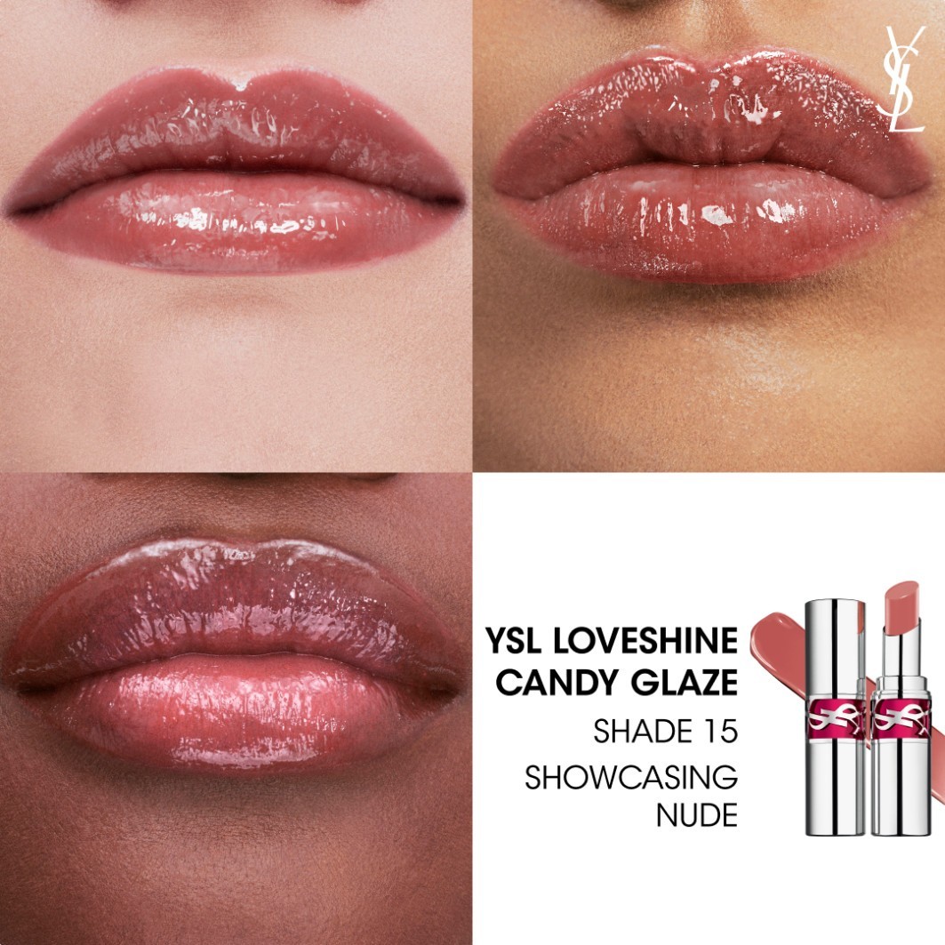 Блеск для губ loveshine candy glaze Yves Saint Laurent, 15 - showcasing nude, вес 3.2 гр. — фото 2