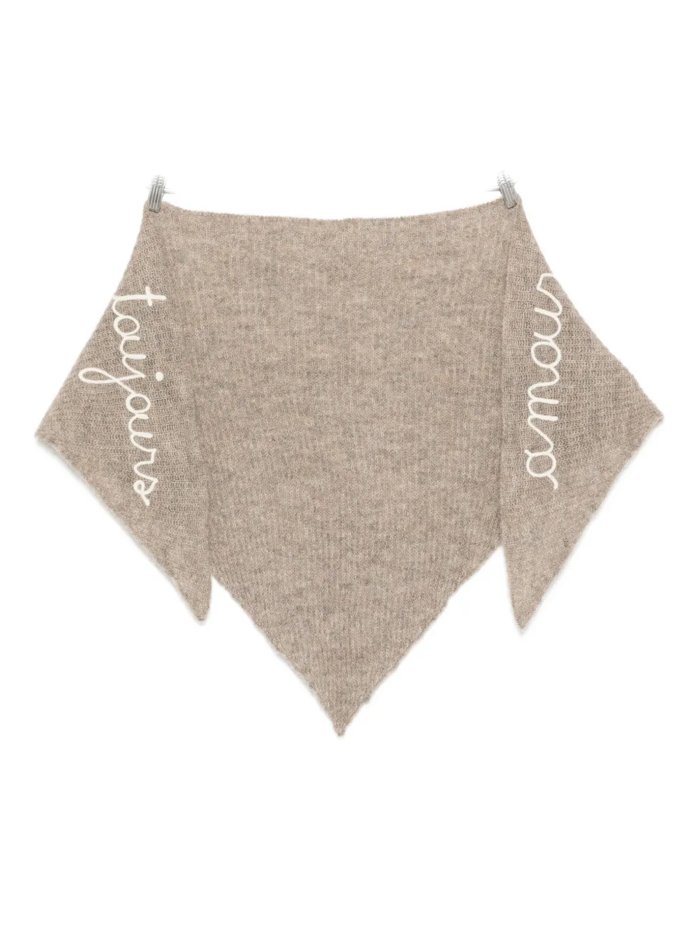 

Шарф с вышитым лозунгом Maison Labiche, серый