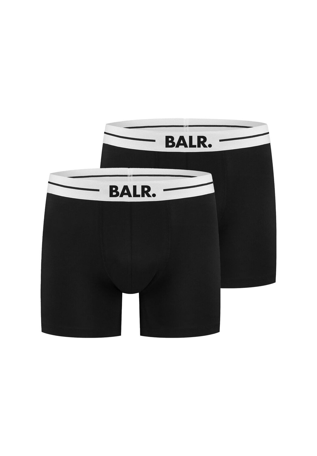 

Мужские шорты-боксеры, 2 шт., пояс с логотипом, хлопок стрейч BALR., черный