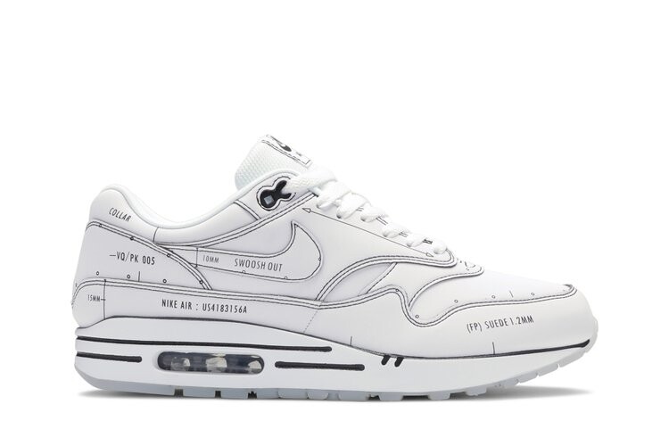 

Кроссовки Nike Air Max 1 'Sketch To Shelf - White', белый