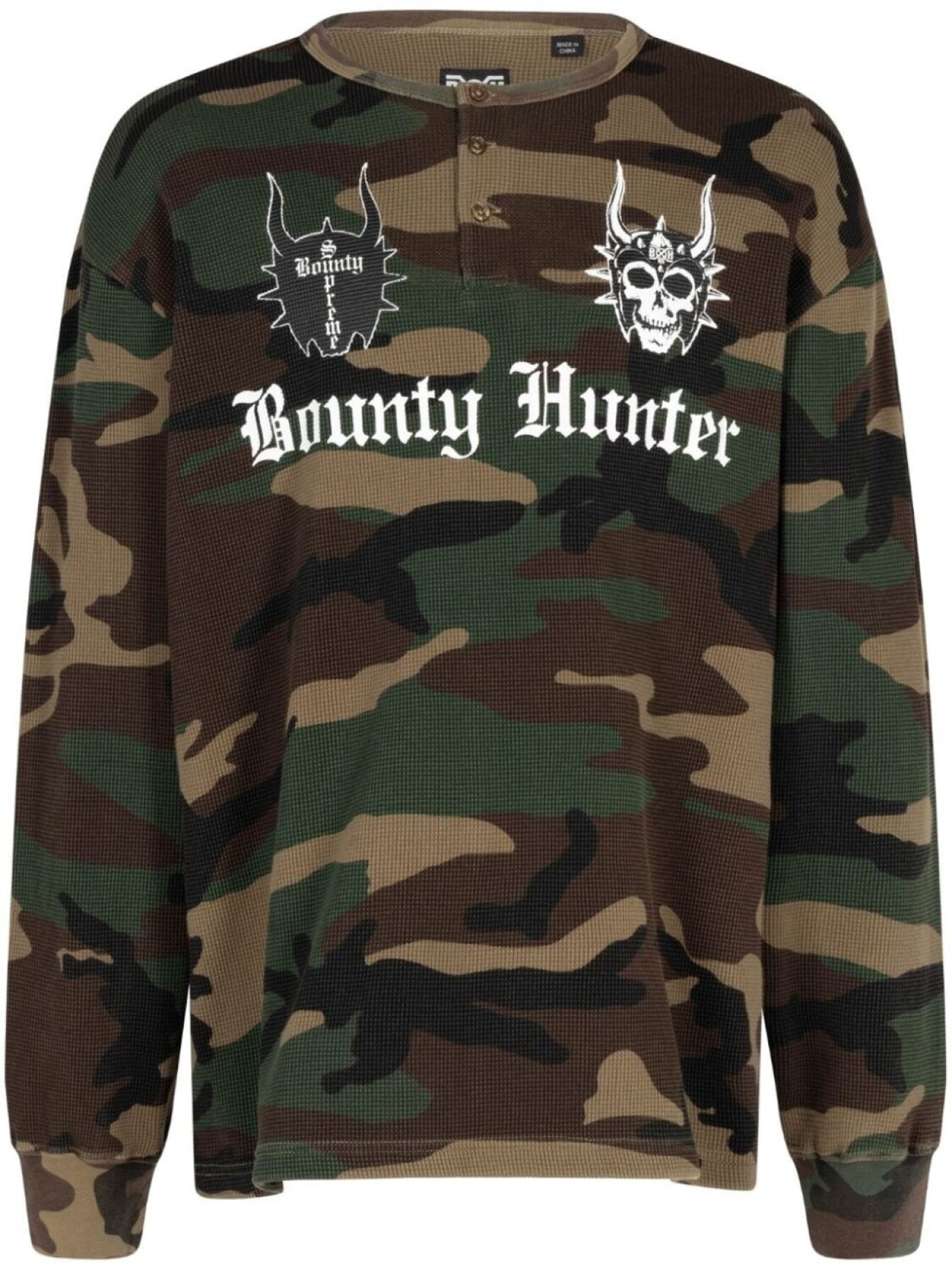 

Supreme футболка Thermal Henley из коллаборации с Bounty Hunter, зеленый