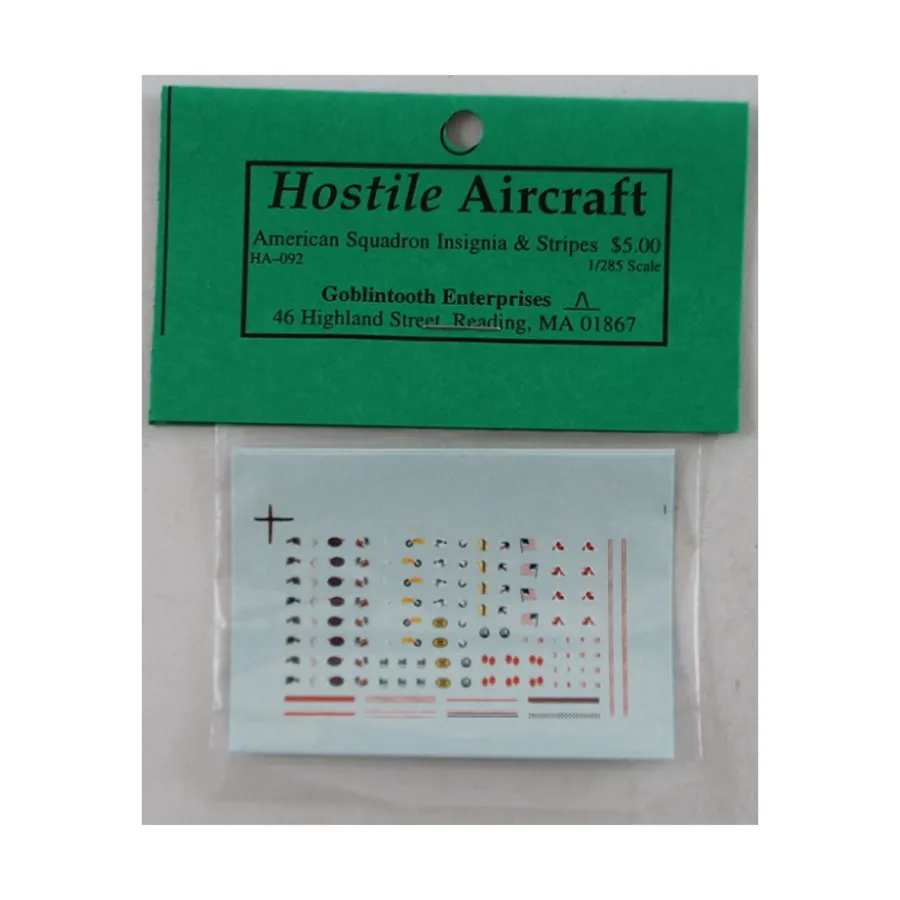 

Знаки отличия и полосы Американской эскадрильи, Hostile Aircraft - Decals (1:285)