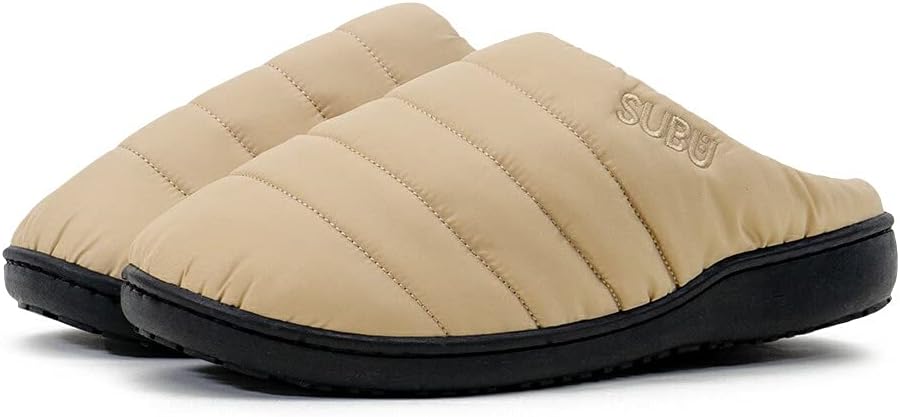 

Тапочки SUBU для осени и зимы - домашняя обувь для улицы и дома, мягкая четырехслойная амортизация, водоотталкивающие, с дополнительным утеплением, прочная резиновая подошва, тапочки для мужчин и женщин, бежевый