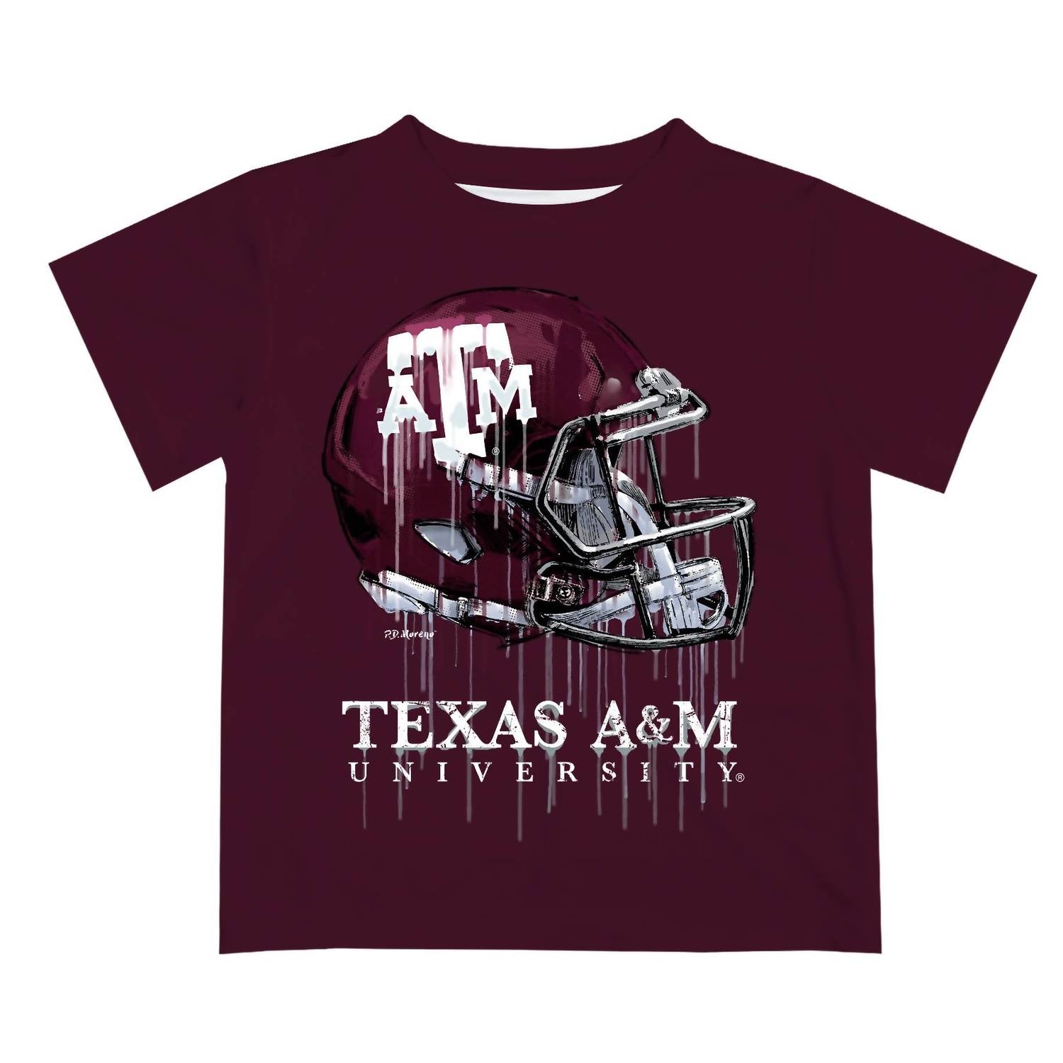 

Футболка Texas A&m Aggies Original Dripping для мальчиков в темно-бордовом цвете Vive La Fete