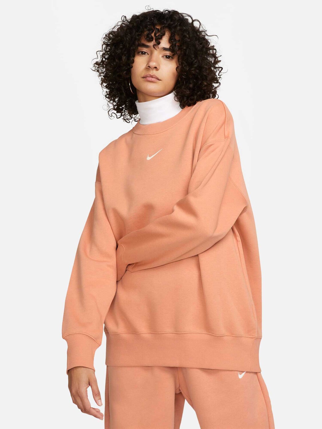 

Блуза Nike W NSW PHNX FLC OS CREW, коричневый