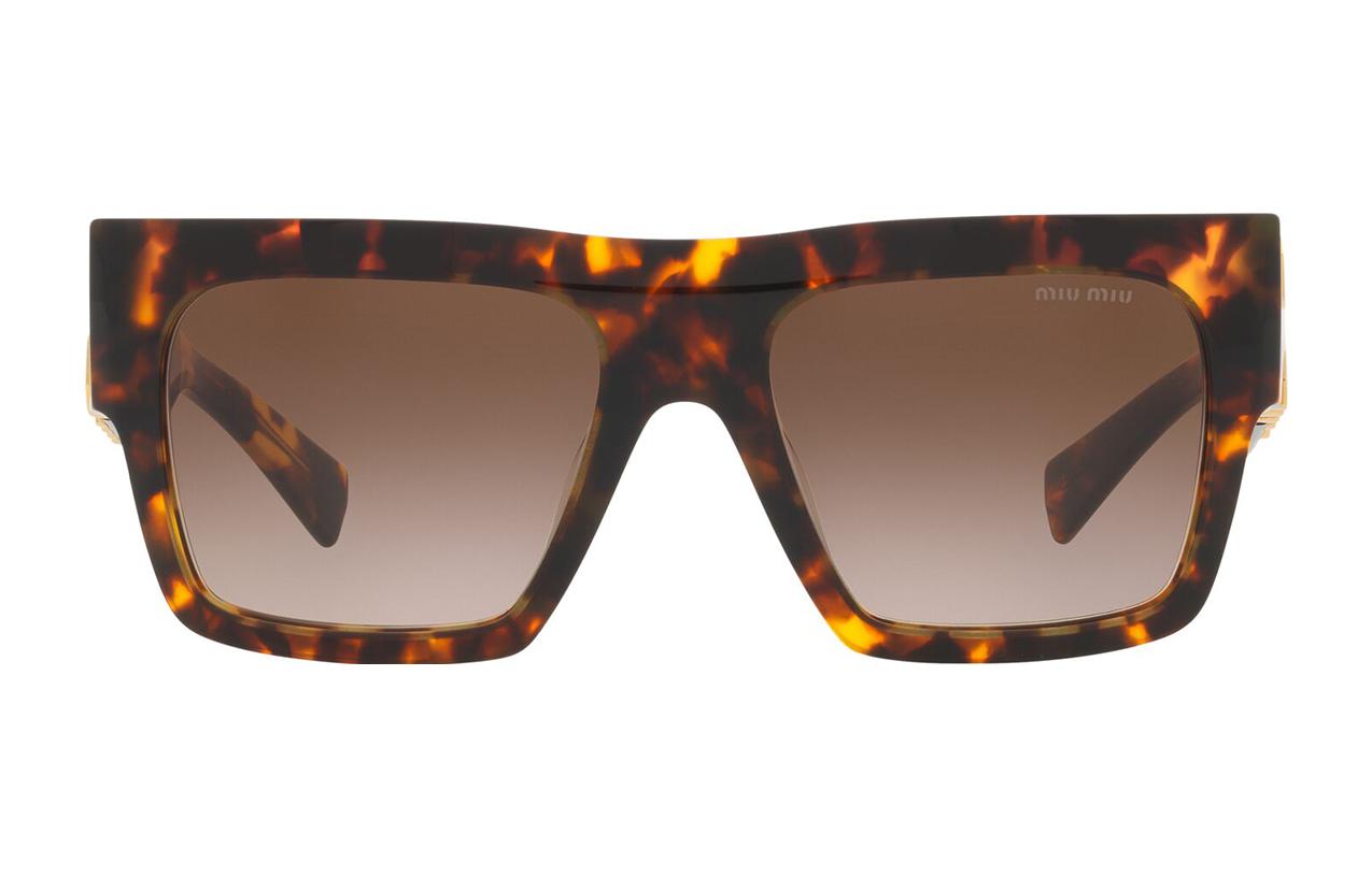 

MIU MIU Квадратные солнцезащитные очки MU10WS, Brown