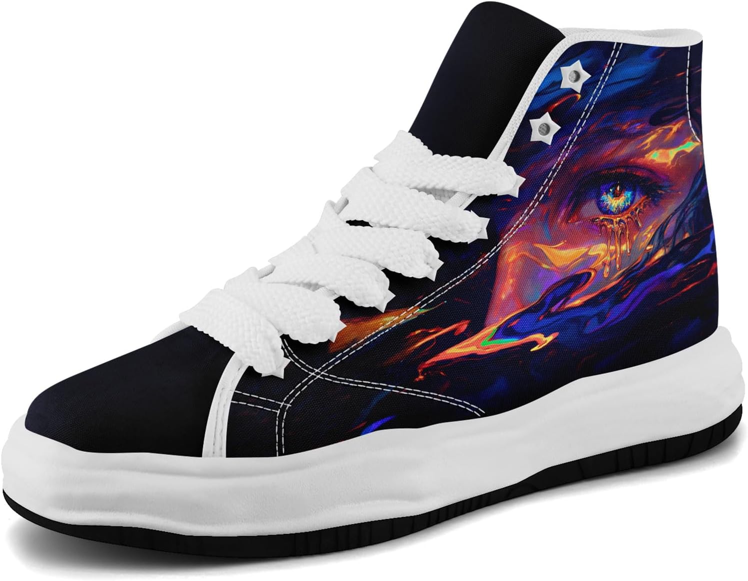 

Высокие кеды из холщовой ткани с черепами для мужчин и женщин, повседневная и комфортная обувь для скейтбординга, готический дизайн, противоскользящие теннисные кроссовки Coolcustomize, белый/черный