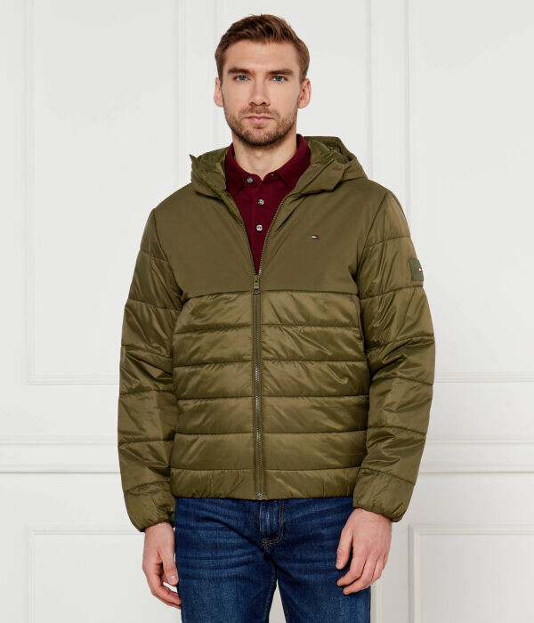 

Куртка мужская Tommy Hilfiger комбинированная с капюшоном, зеленый