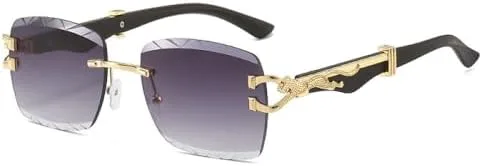 

Солнцезащитные очки прямоугольной формы 2026 года для женщин и мужчин, с градиентными линзами, золотистой оправой и защитой от УФ-излучения UV400 MTZJH, C2