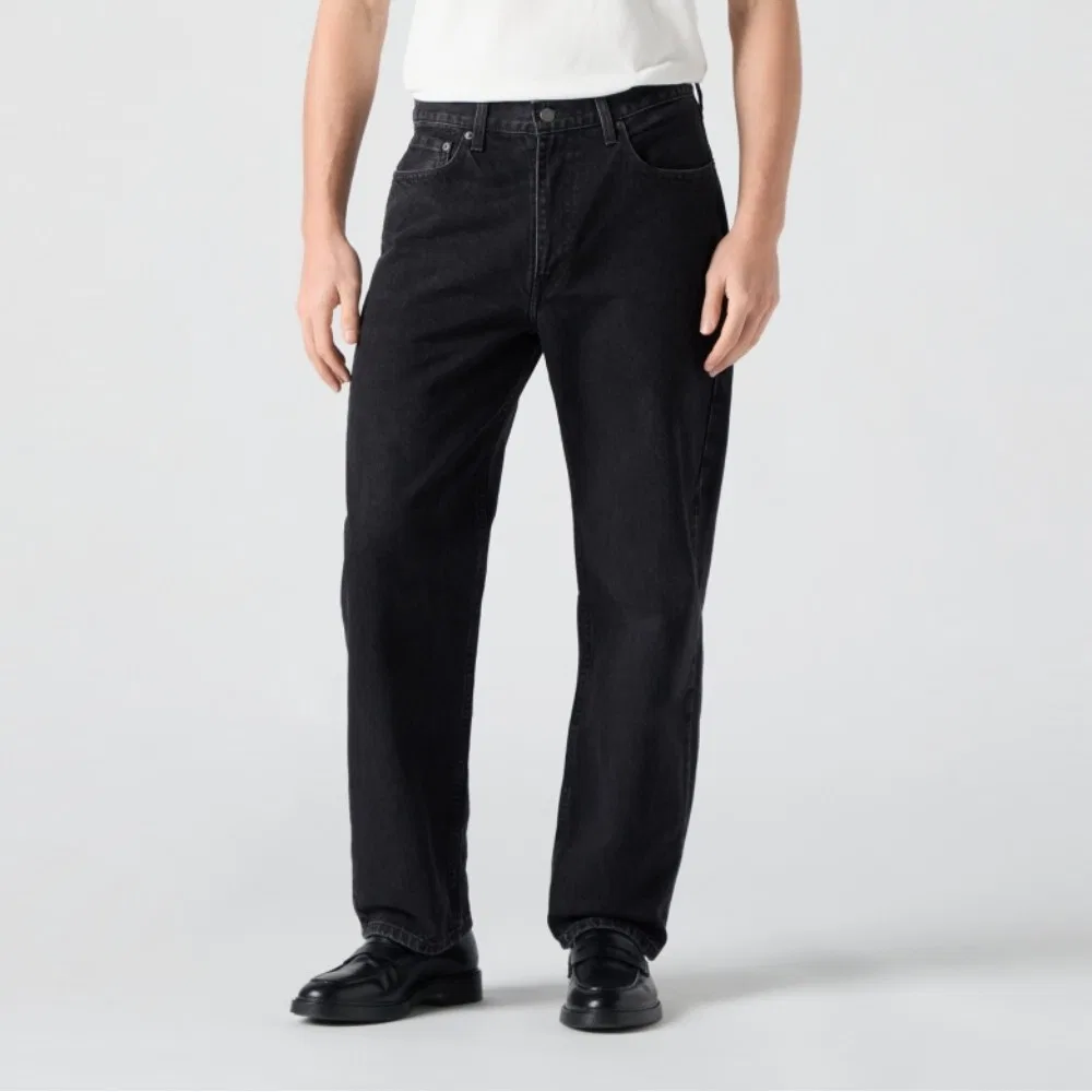 Мужские свободные прямые джинсы 565 чёрные от Levi's