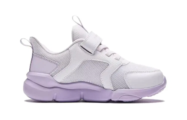 Детские беговые кроссовки с низким верхом Pre school Abrasion Resistant Breathable White Purple Antakids — фото 3