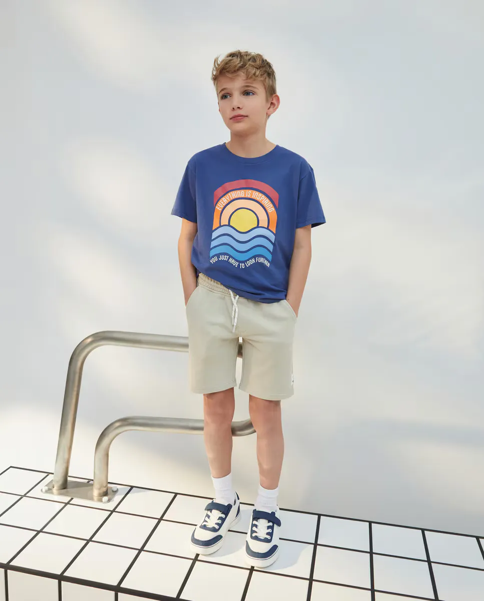 

Флисовые шорты-бермуды для мальчиков Kids El Corte Inglés, цвет Visón claro