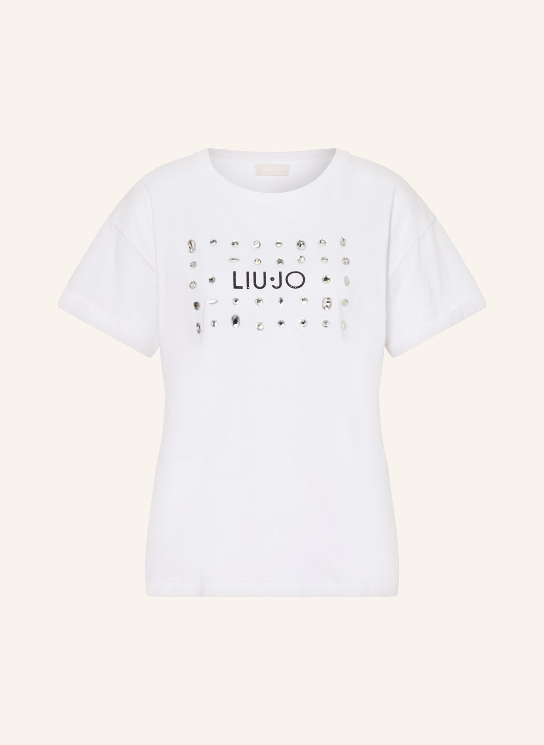 

Футболка с драгоценными камнями Liu Jo, белый