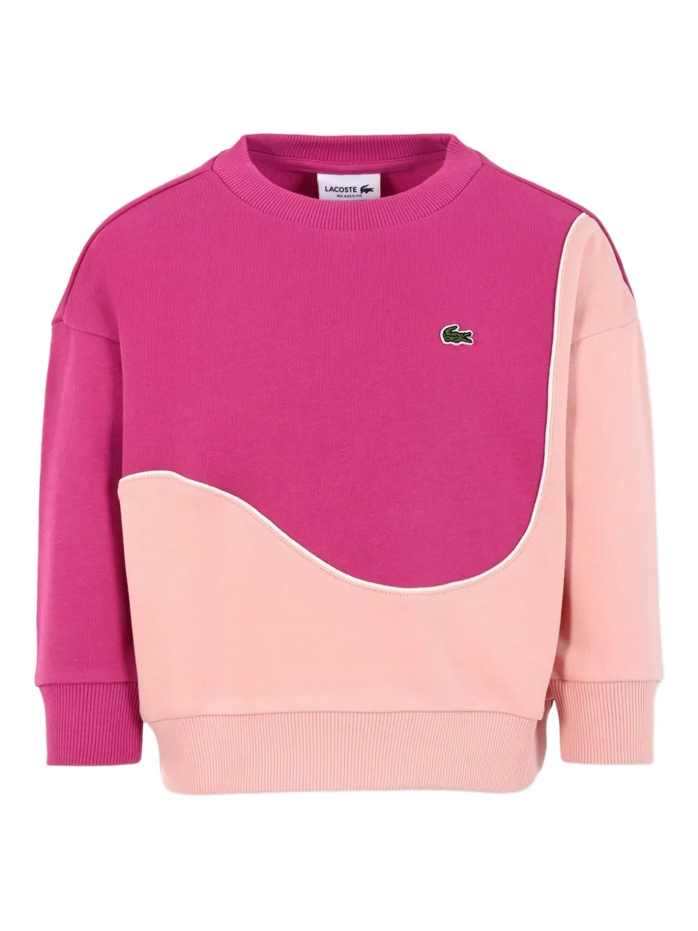 

Толстовка с волнистым принтом в стиле колор-блок Lacoste Kids, розовый