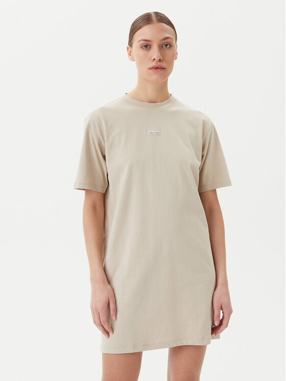 

Платье на каждый день свободного покроя J20J225289 Calvin Klein Jeans, бежевый