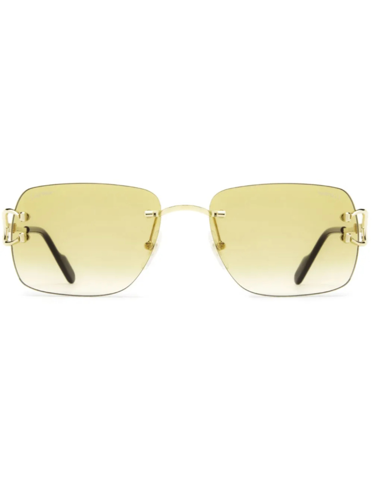 

Cartier Eyewear солнцезащитные очки в безободковой оправе, золотой