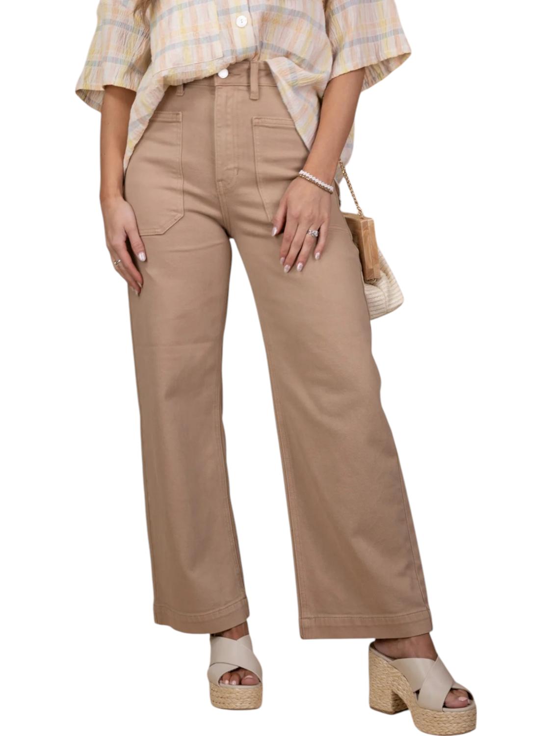 

Широкие брюки Zara Utility в коричневом цвете JBD.