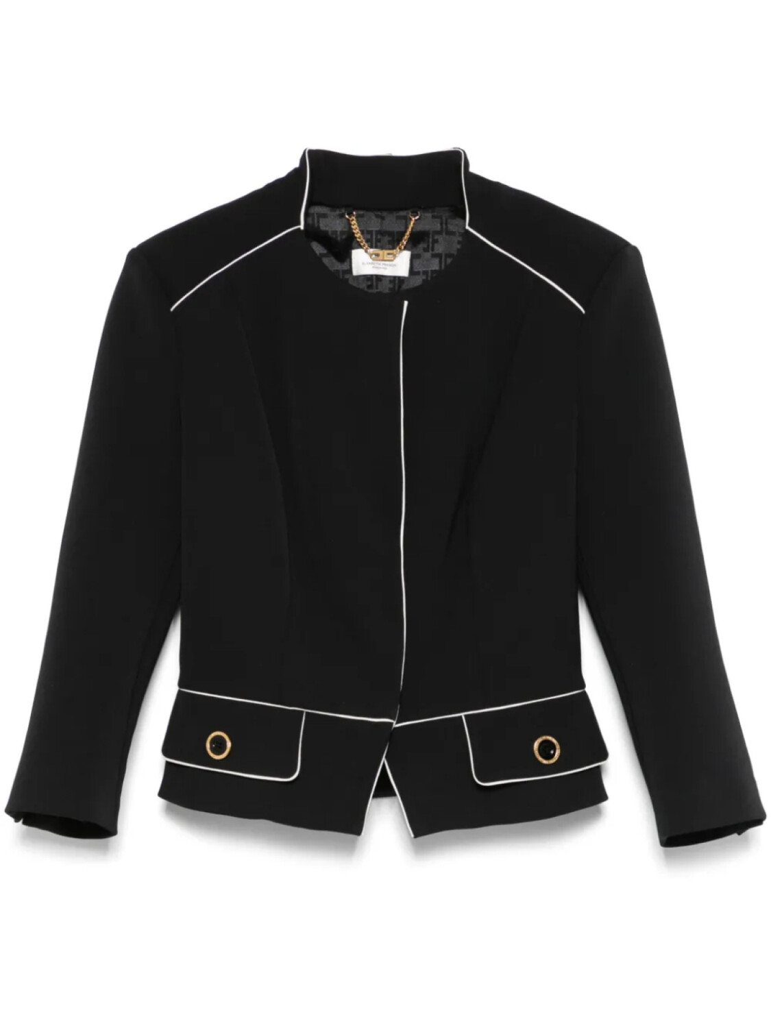 

Куртка Elisabetta Franchi с шарфом, черный