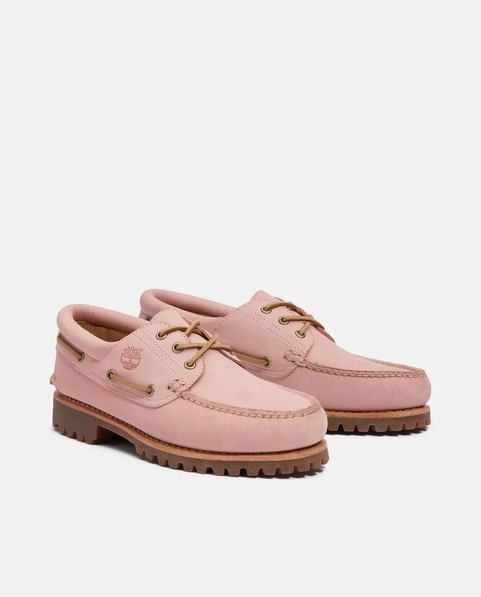 Оригинальные туфли-лодочки Timberland с тремя люверсами, сшитые вручную Timberland, светло-розовый — фото 4
