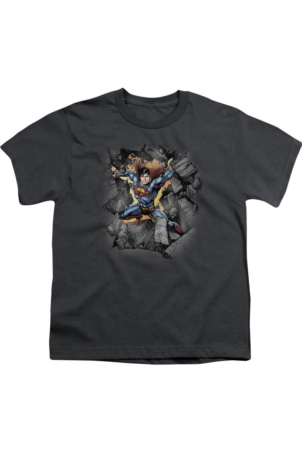 

Футболка с коротким рукавом для детей "Superman: Break On Through" Gildan, Charcoal
