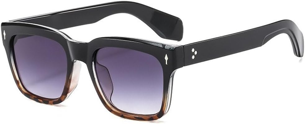 

Женские солнцезащитные очки в винтажном стиле, зеленые, с защитой от УФ-излучения UV400, мужские, женские, черный леопардовый принт, один размер TYUVIVO, Black Leopard