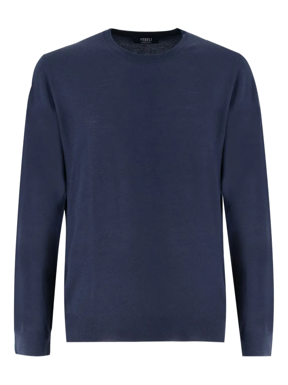 

Свитер с круглым вырезом и длинными рукавами Fedeli, синий
