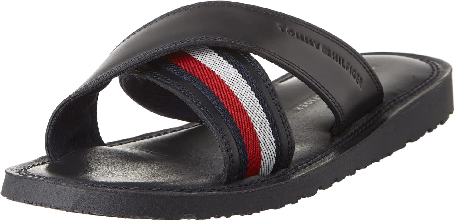 Сандалии Tommy Hilfiger Herren Core Hilfiger Lth Criss C Fm0fm05010 Сандалии, Blue Desert Sky