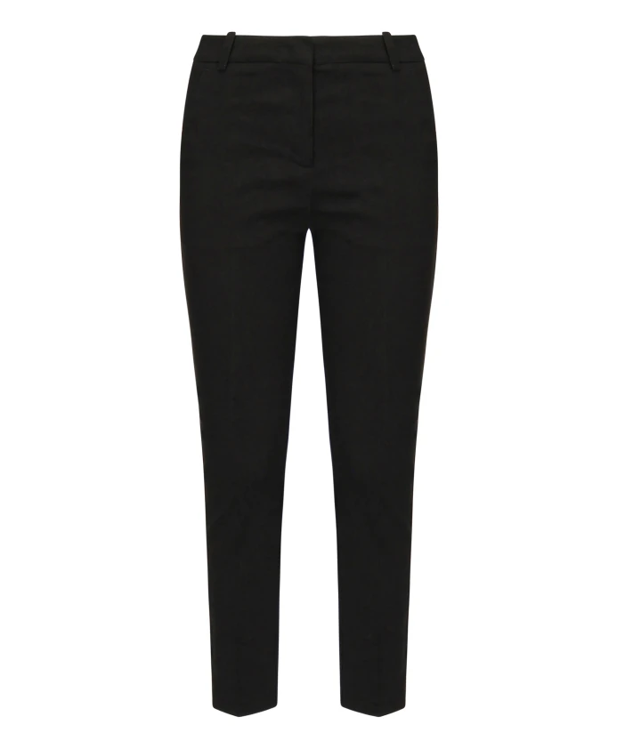 

Черные эластичные льняные брюки Pinko, черный