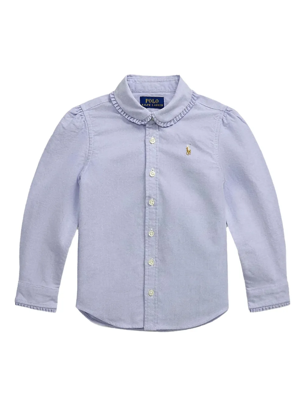 

Рубашка с оборками POLO RALPH LAUREN KIDS, синий