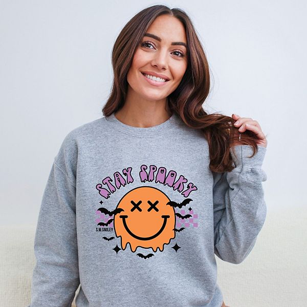 

SWSmiley stay spooky smiley bats - женский графический свитшот Simply Sage Market, Graphite, Зеленый, SWSmiley stay spooky smiley bats - женский графический свитшот Simply Sage Market, Graphite