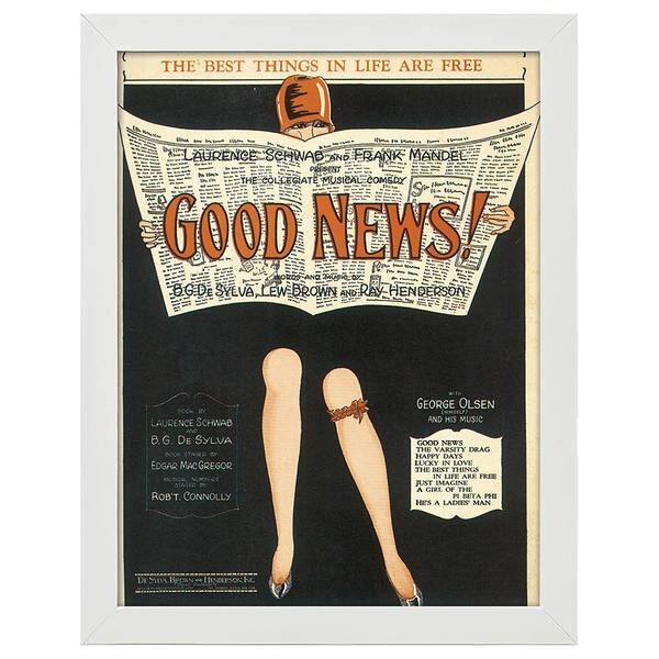 

Рамка для фотографий LegendArte Poster Good News!, белый