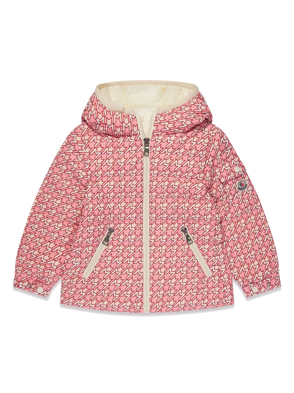 

Куртка с капюшоном и логотипом Moncler Enfant, розовый