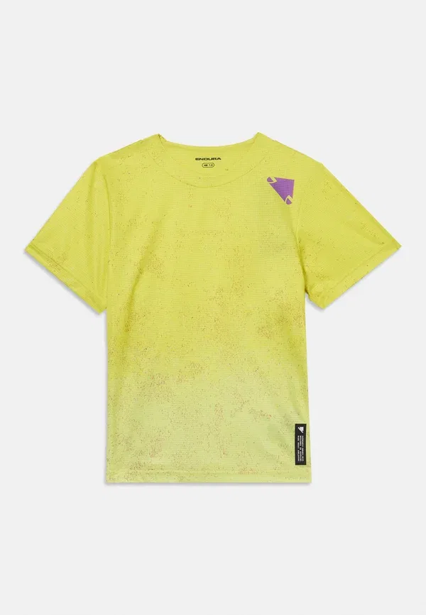 Футболка Singletrack core tee print t-shirt Endura, цвет лайм — фото 3