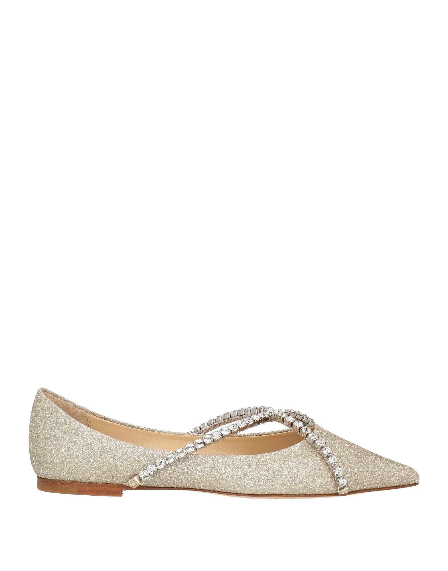 Балетки Jimmy Choo, платиновый
