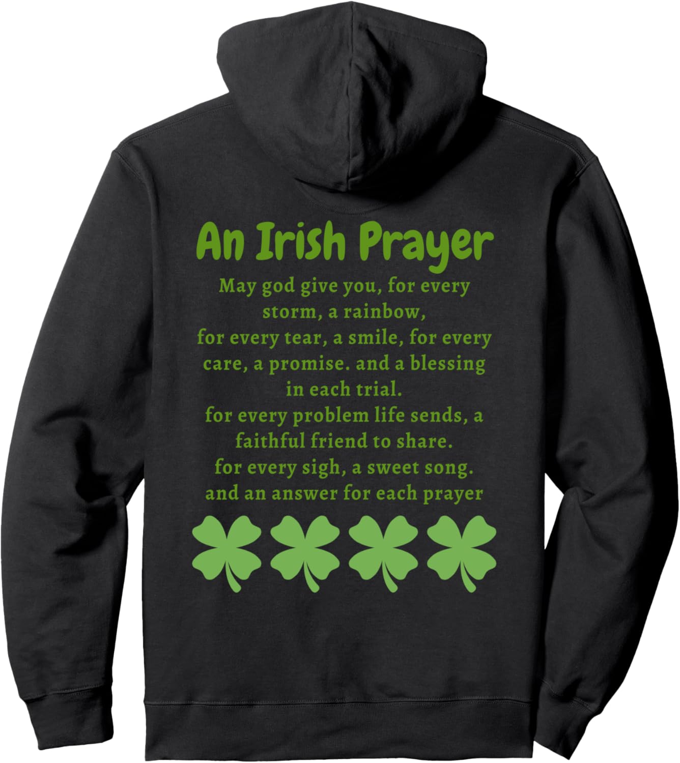 

Толстовка с ирландской молитвой ко Дню Святого Патрика Saint Patrick'S Day Store, черный