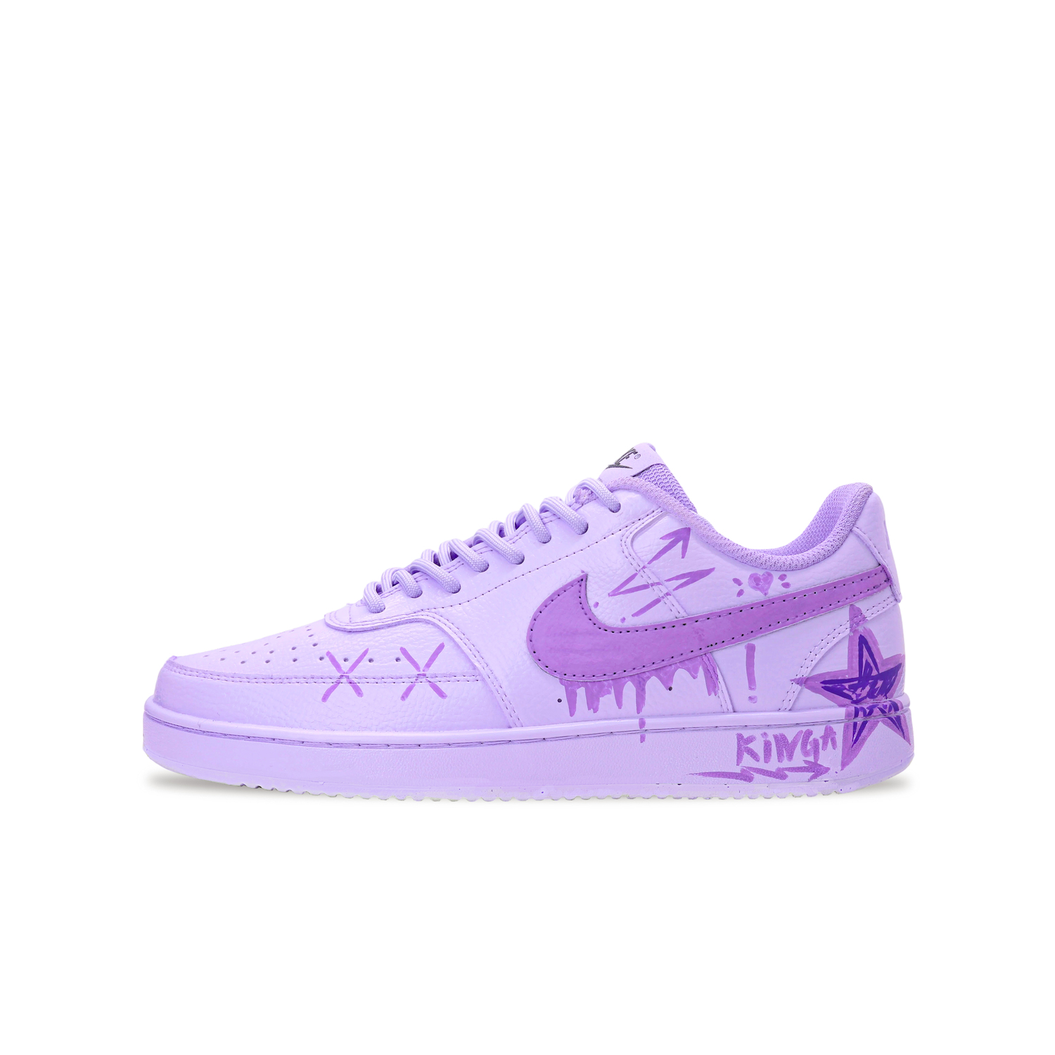 

Кроссовки Court Vision 1 Skateboard Shoes Unisex Low top Amethyst Nike, taro paste boba