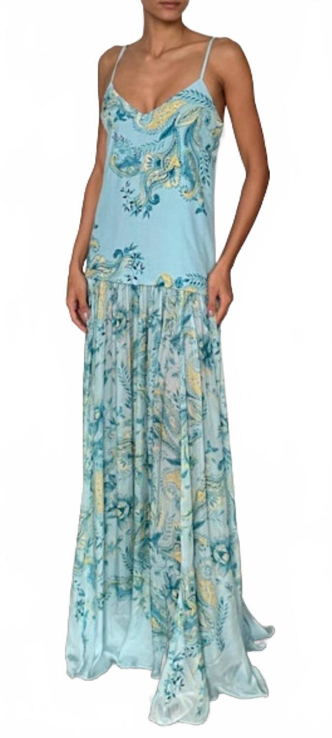 

Макси-платье Wani в сине-желтом миксе Hemant & Nandita