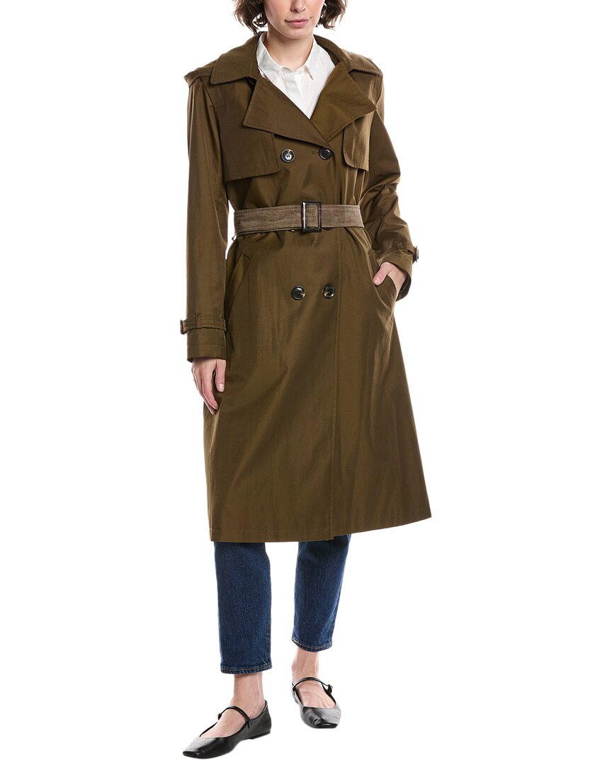 

Пальто тренч Sam Edelman, зеленый