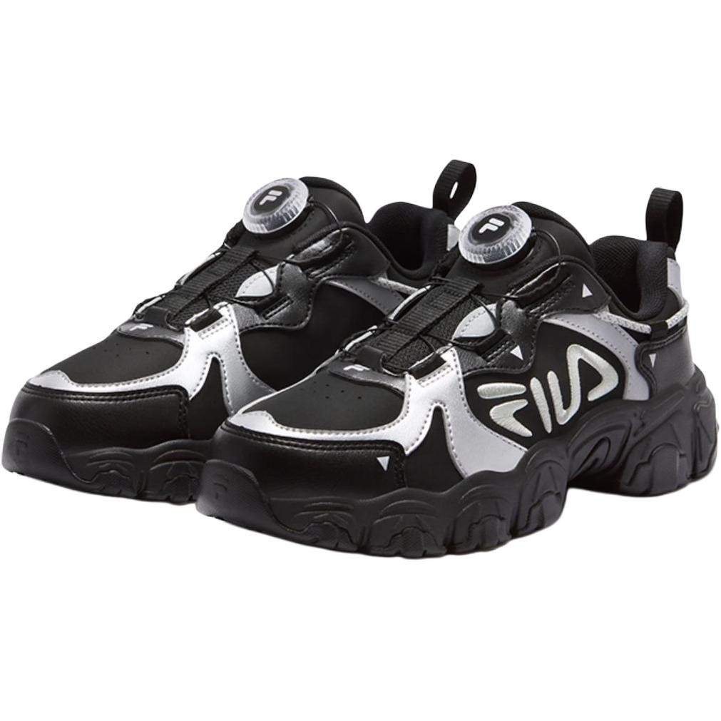 Детские кроссовки Cat Claw Support Low top для подростков FILA KIDS, черный/серебристый — фото 4