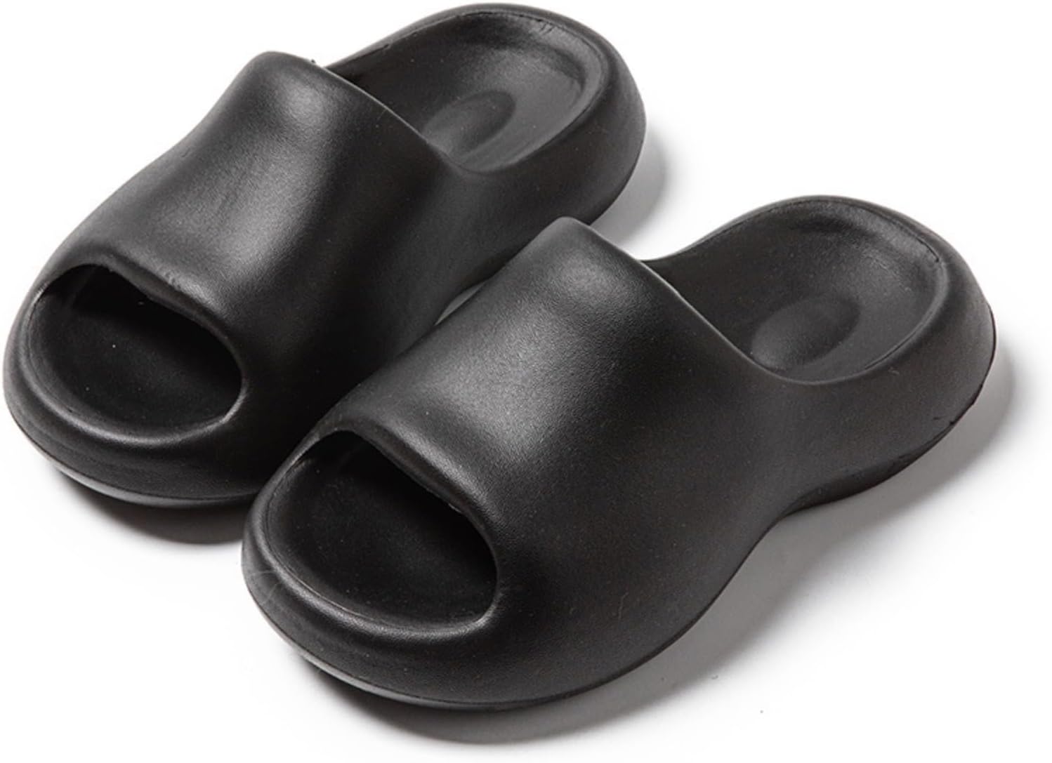 

Тапочки-подушечки для женщин и мужчин, шлепанцы, сандалии для душа, шлепанцы Cloud Slides с толстой подошвой Srdmuph, черный