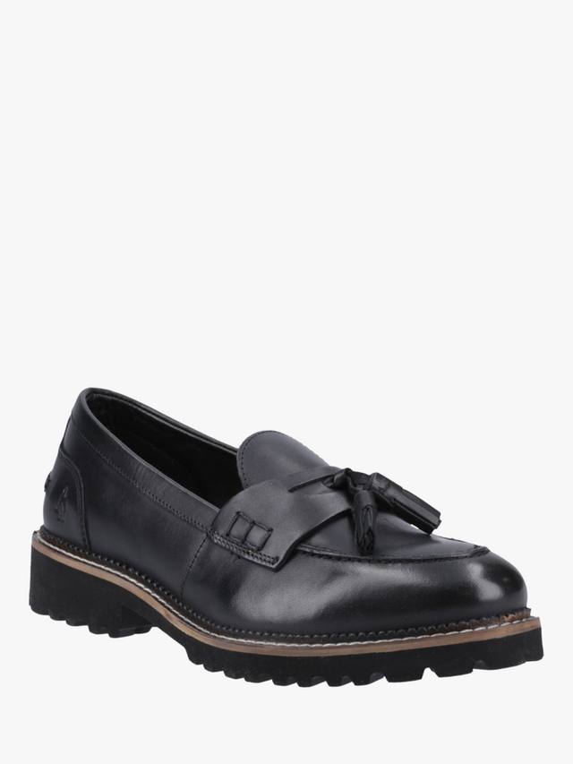 Ginny кожаные мокасины с массивными кисточками Hush Puppies, Black — фото 2