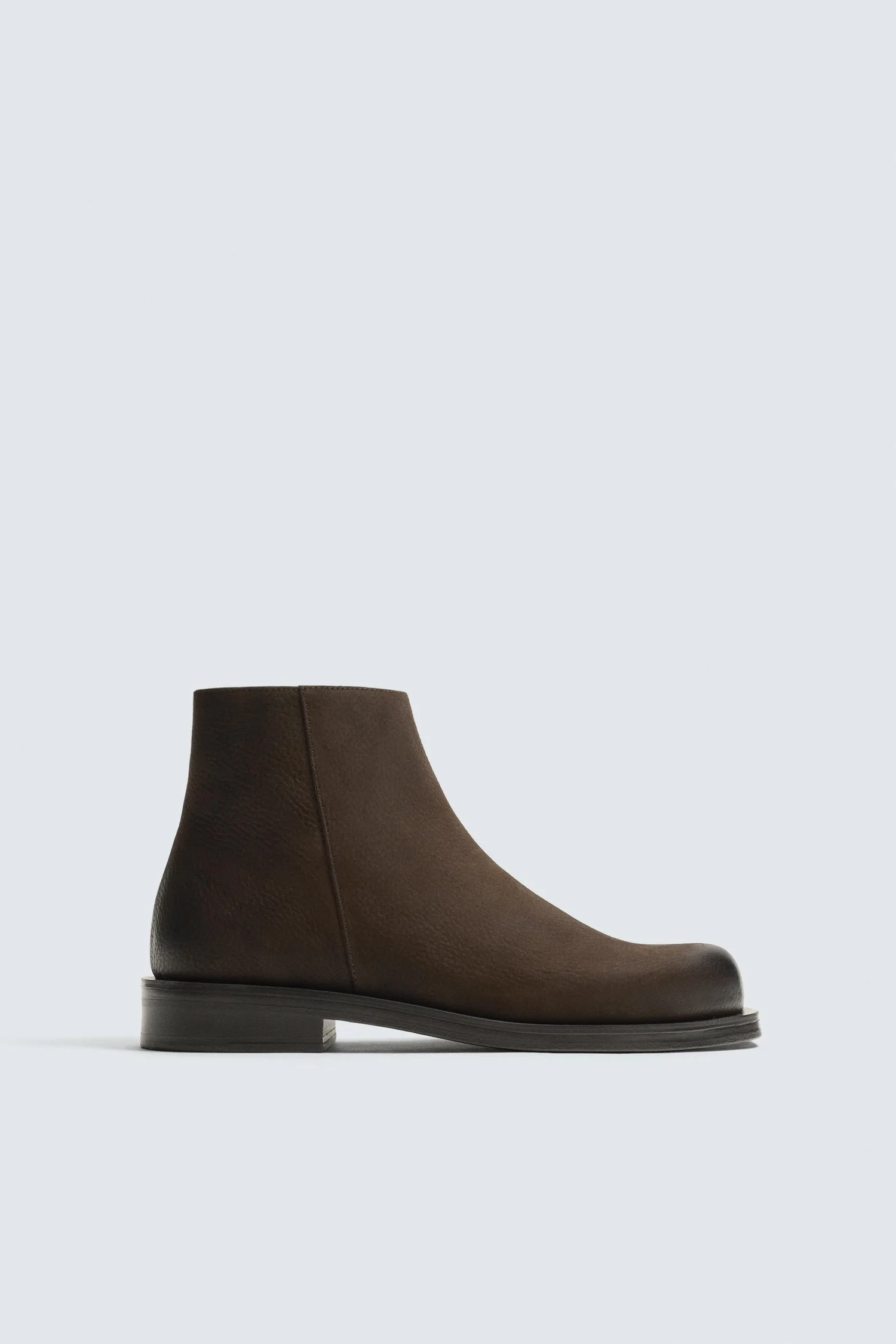 Кожаные ботинки Zara, коричневый — фото 4